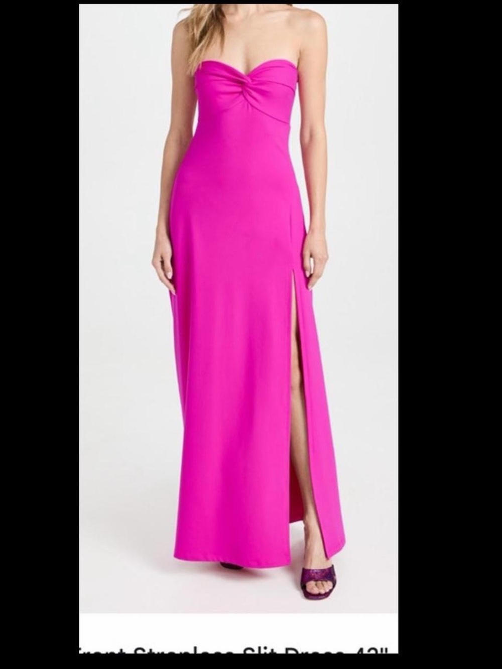 Susana Monaco Strapless Twist Maxi Dress in Hot Pink
